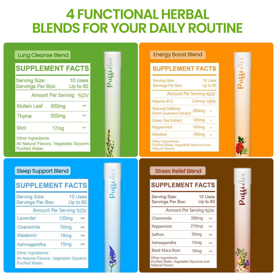 Full Set Diffusers – 4 Aromas in 1 Box