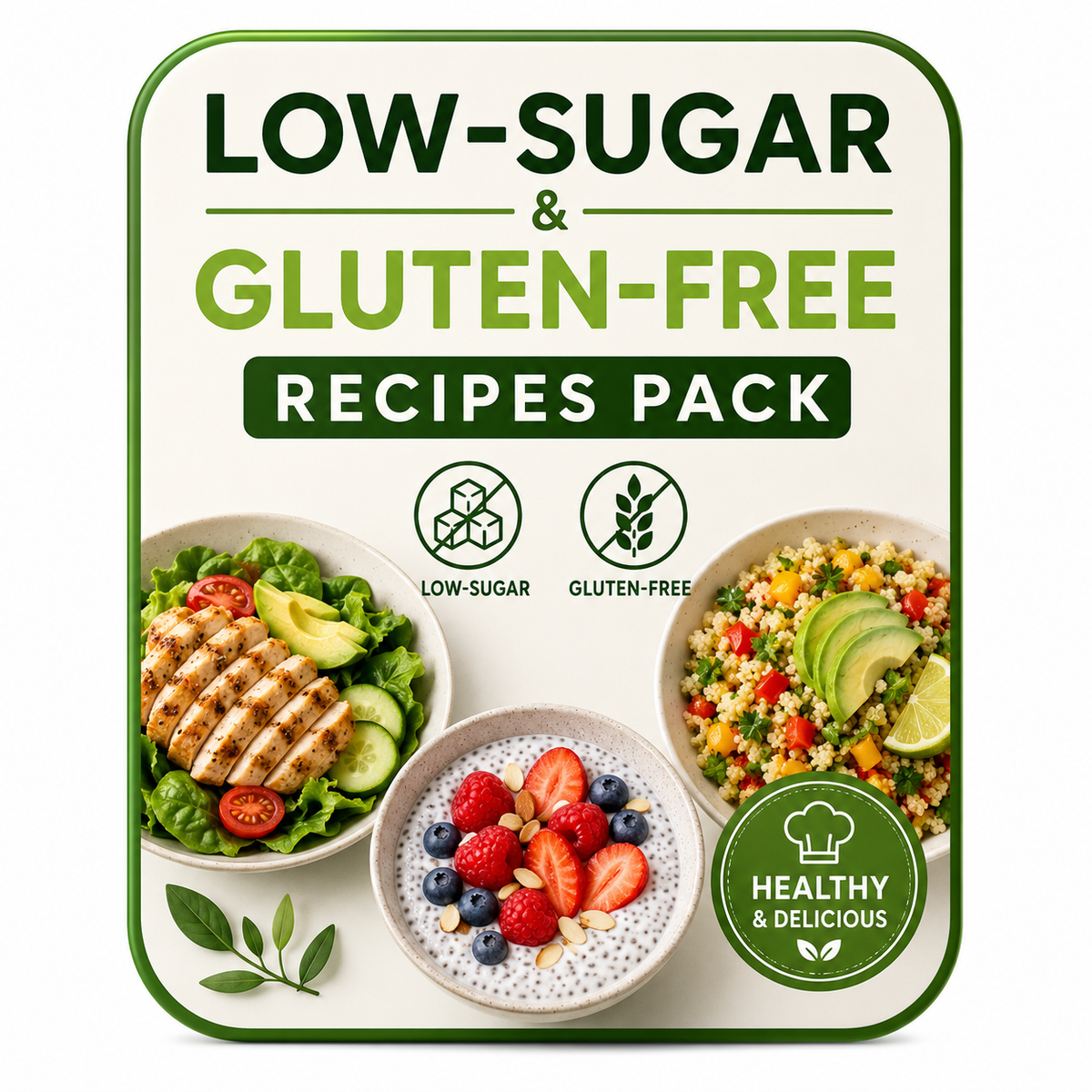 Low-Sugar & Gluten-Free Recipes Pack